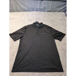 Volvo‎ Mens Black Short Sleeve Polo Shirt Embroidered Logo Golf Casual Size XL